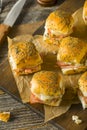 Hawaiian Ham and Cheese Buns Royalty Free Stock Photo