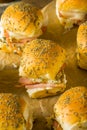 Hawaiian Ham and Cheese Buns Royalty Free Stock Photo