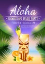Hawaiian Luau Party Poster Royalty Free Stock Photo