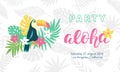 Hawaiian party banner template