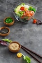 Hawaiian salmon poke salad Royalty Free Stock Photo