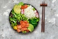 Hawaiian salmon poke salad Royalty Free Stock Photo