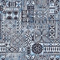 Hawaiian style tapa cloth motifs Royalty Free Stock Photo