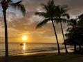 Hawaiian Sunset on the Beach Royalty Free Stock Photo