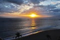 Hawaiian Sunset on Kaanapali Beach, Maui Royalty Free Stock Photo