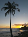 Hawaiian Sunset - Kauai Royalty Free Stock Photo