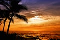 Hawaiian sunset Royalty Free Stock Photo