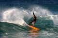 Hawaiian Surfer Tane Kaluhiokalani Surfing