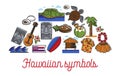Hawaiian symbols travel to Hawaii traveling and journey