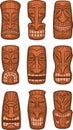 Hawaiian tiki god statues Royalty Free Stock Photo