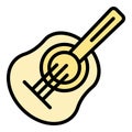 Hawaiian ukulele icon vector flat