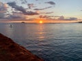 A Hawaiin Sunset On Oahu Royalty Free Stock Photo