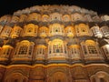 Hawamahal: Illuminating the Night Sky with Architectural Splendor