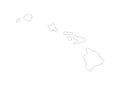 HawaÃÂ¯ illustration on white background  map Royalty Free Stock Photo