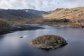 Haweswater reservoir and Riggindale Royalty Free Stock Photo