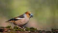 Hawfinch male sitting on a branch. Royalty Free Stock Photo