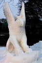 Hawk, Bird, Snow Sculpture Carving