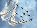 Hawk jet aircraft aerobatic team.
