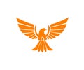 Hawk logo eagle fly slogan cartoon design