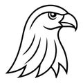 A Hawk logo icon vector illustration linocut.