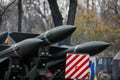 HAWK surface-to-air missile SAM system at the Romanian National Day military parade Royalty Free Stock Photo