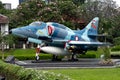 A-4 Hawk Warplane at musium Satria Mandala, Jakarta, Indonesia