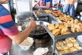 Hawker frying variety of delicious Penang lobak for sale