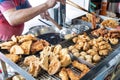 Hawker frying variety of delicious Penang lobak for sale