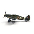 Hawker Hurricane Aircraft Isolated On White 3D Illustration