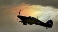 Hawker Hurricane monoplane world war two British fighter. Royalty Free Stock Photo