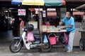 Hawker sells rojak on the road side in Penang, Malaysia