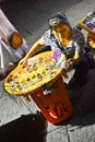 Hawkers and peddlers selling food and grocery in walking street