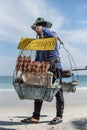 Hawkers selling food on Sai Kaew Beach, Koh Samet