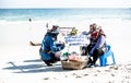 Hawkers selling food on Sai Kaew Beach, Koh Samet, Thailand