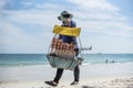 Hawkers selling food on Sai Kaew Beach, Koh Samet,