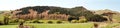 Hawkes Bay Landscape Panorama Royalty Free Stock Photo