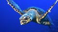 Hawksbill turtle close encounter