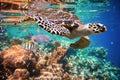 Hawksbill Turtle - Eretmochelys imbricata Royalty Free Stock Photo