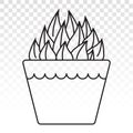 Haworthia Cooperi decorative plant line art icon for apps and websites