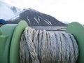 Ship`s Hawser onboard Ortelius in Antarctica