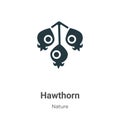 Hawthorn vector icon on white background. Flat vector hawthorn icon symbol sign from modern nature collection for mobile concept