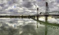 Hawthorne Bridge Over Willamette River Royalty Free Stock Photo