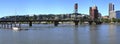 The Hawthorne bridge profile, Portland OR. Royalty Free Stock Photo