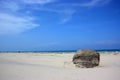 Hay bale on beach