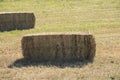 Hay bale drying out under the sun