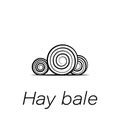 Hay bale hand draw icon. Element of farming illustration icons. Signs and symbols can be used for web, logo, mobile app, UI, UX