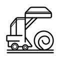 Hay baler icon vector illustration Royalty Free Stock Photo