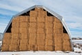 Hay bales covered for storage