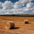 Hay bales, Dorset, UK