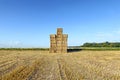 Hay bales in a field after the fresh harvest Royalty Free Stock Photo